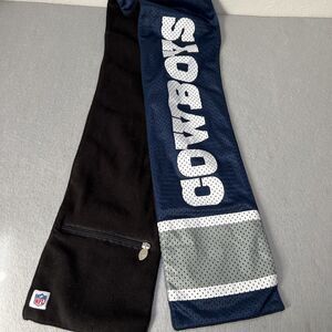 Profanity Dallas Cowboys Jersey Fleece Scarf Zip Pocket NFL 60" x 6.75"
